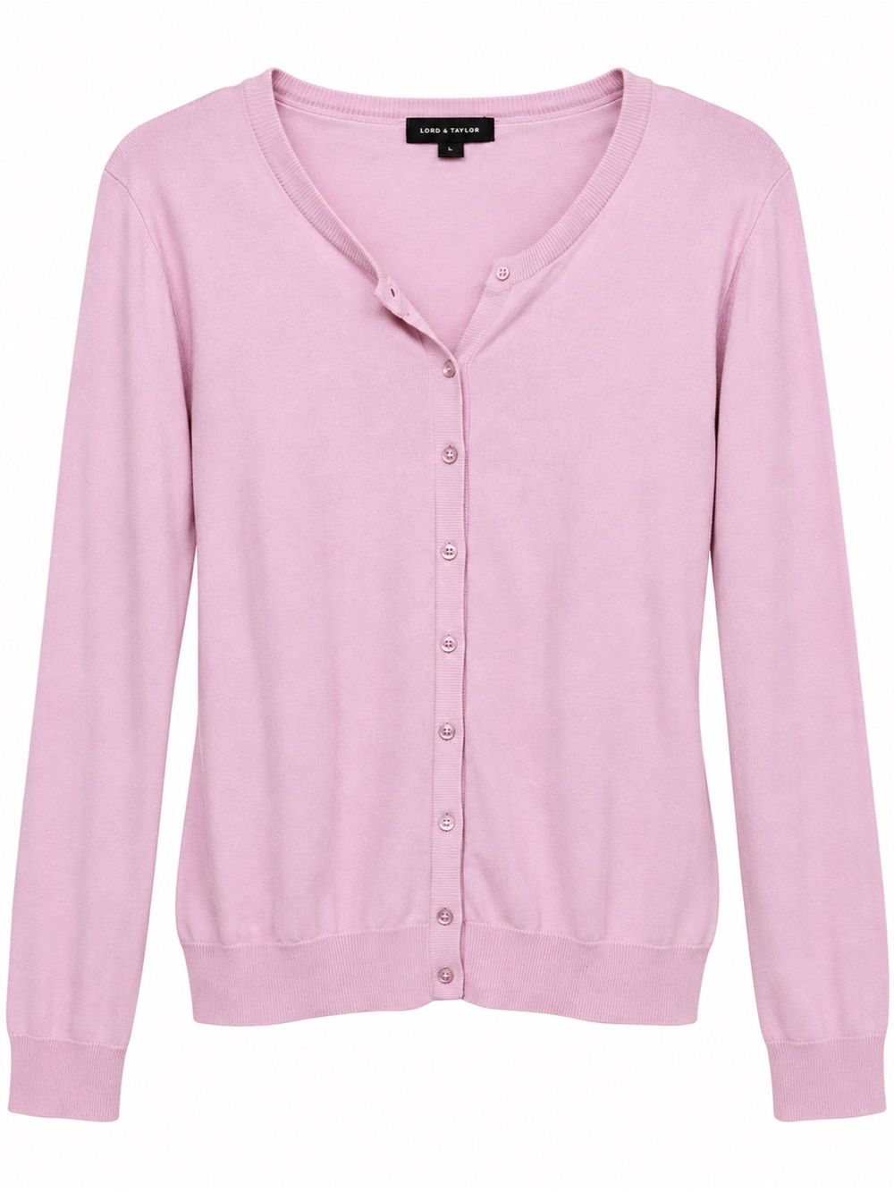 Lord & Taylor Women’s Pink Lightweight Cardigan Sweater Size Large